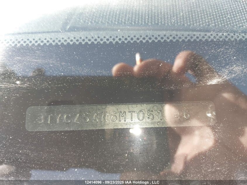 2021 Toyota Tacoma VIN: 3TYCZ5AN6MT051746 Lot: 12414096