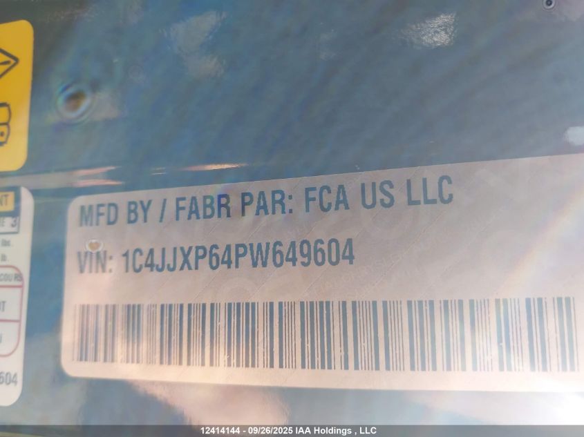 2023 Jeep Wrangler 4Xe Unlimited Sahara VIN: 1C4JJXP64PW649604 Lot: 12414144