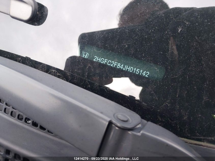 2018 Honda Civic Ex VIN: 2HGFC2F84JH015142 Lot: 12414270