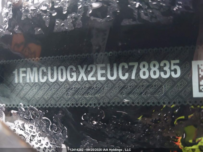 2014 Ford Escape VIN: 1FMCU0GX2EUC78835 Lot: 12414282