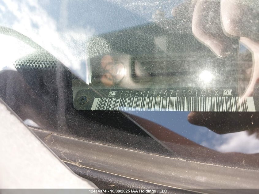 2007 Chevrolet Silverado K1500 VIN: 1GCEK19J67E521058 Lot: 12414374