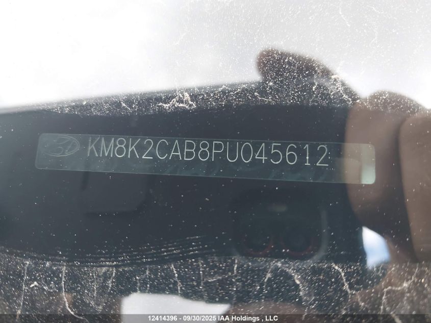 2023 Hyundai Kona Se VIN: KM8K2CAB8PU045612 Lot: 12414396