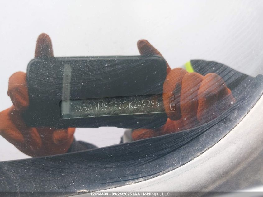 2016 BMW 428 Xi VIN: WBA3N9C52GK249096 Lot: 12414490