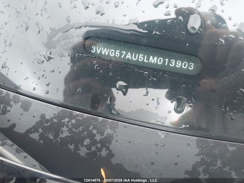 2020 Volkswagen Golf VIN: 3VWG57AU5LM013903 Lot: 12414570