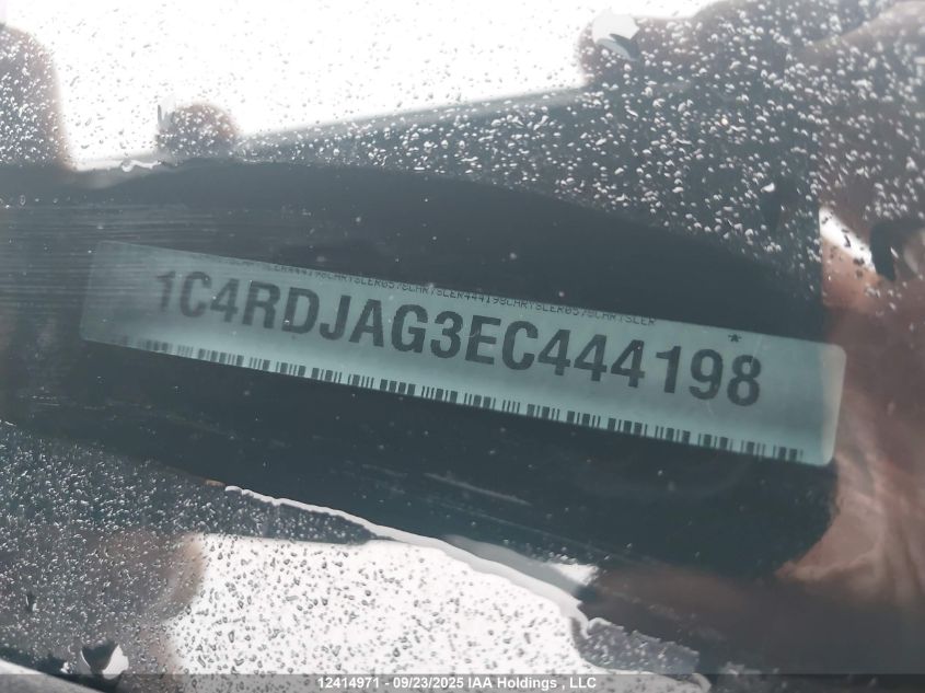 2014 Dodge Durango Sxt VIN: 1C4RDJAG3EC444198 Lot: 12414971