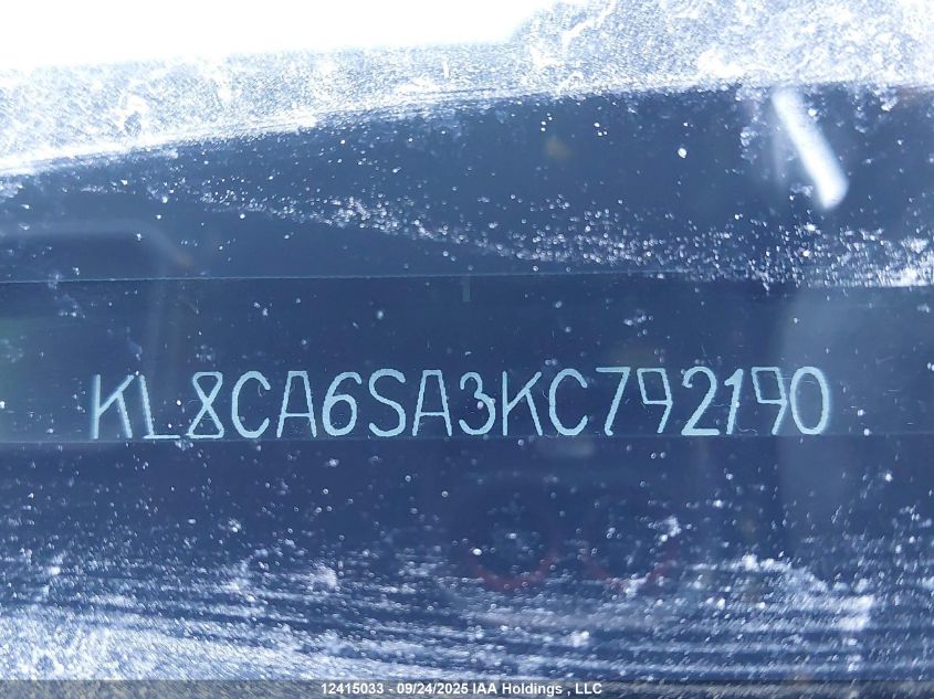 2019 Chevrolet Spark Ls VIN: KL8CA6SA3KC792190 Lot: 12415033