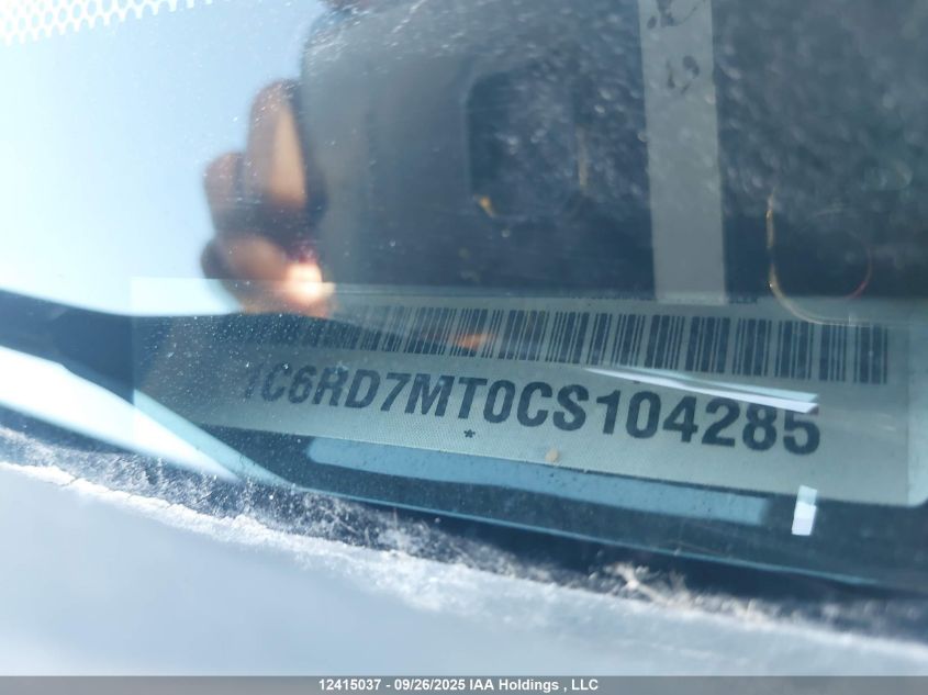 2012 Ram 1500 Sport VIN: 1C6RD7MT0CS104285 Lot: 12415037