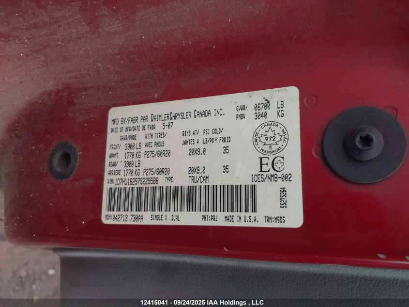 2007 Dodge Ram 1500 St/Slt VIN: 1D7HU18297S229588 Lot: 12415041