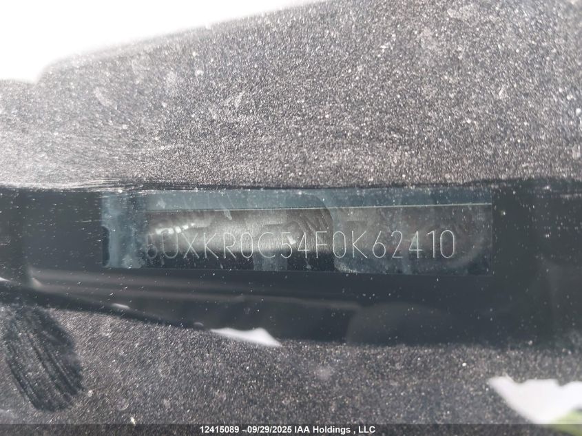 2015 BMW X5 xDrive35I VIN: 5UXKR0C54F0K62410 Lot: 12415089