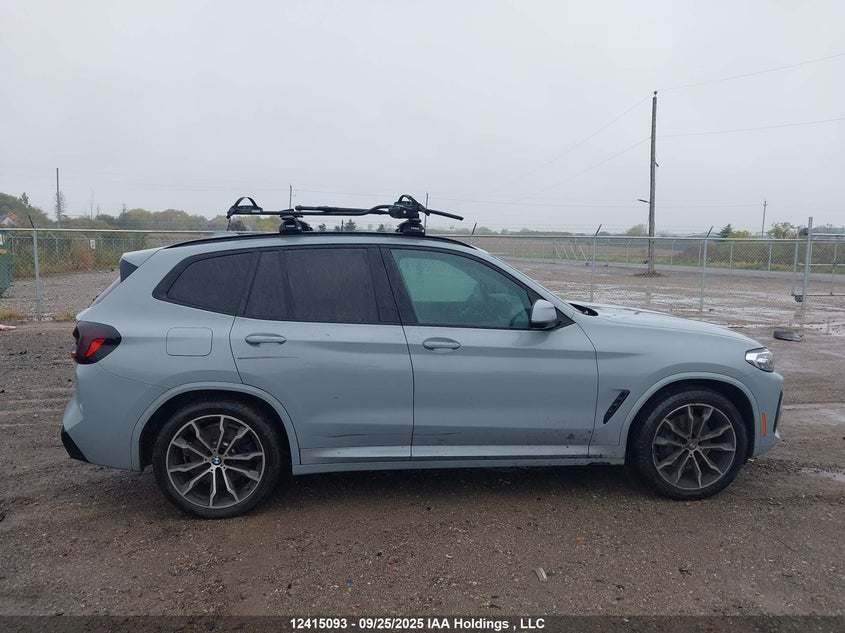 2022 BMW X3 xDrive30I VIN: 5UX53DP06N9M11754 Lot: 12415093