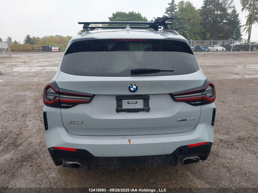 2022 BMW X3 xDrive30I VIN: 5UX53DP06N9M11754 Lot: 12415093
