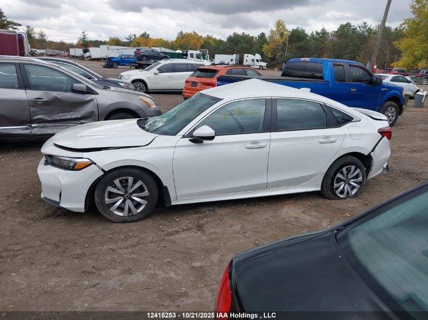 2025 Honda Civic Lx VIN: 2HGFE2F28SH105708 Lot: 12415253