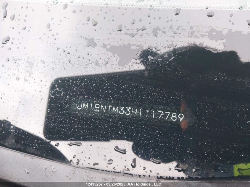 2017 Mazda 3 Grand Touring VIN: JM1BN1M33H1117789 Lot: 12415257