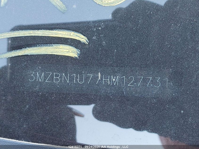 2017 Mazda Mazda3 Gx VIN: 3MZBN1U77HM127731 Lot: 12415271