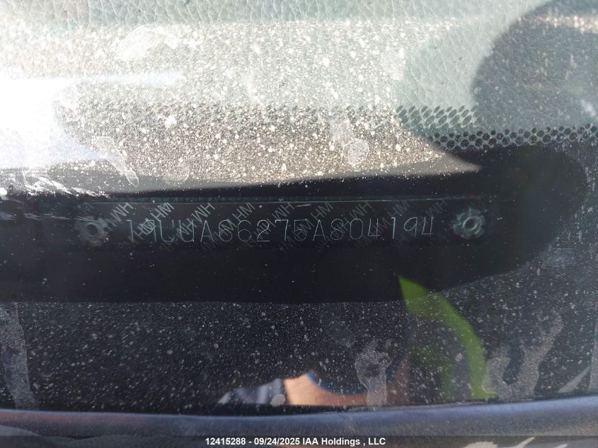 2005 Acura Tl VIN: 19UUA66275A804194 Lot: 12415288