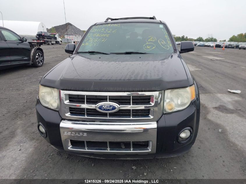 2010 Ford Escape Limited VIN: 1FMCU9EG0AKD08671 Lot: 12415326