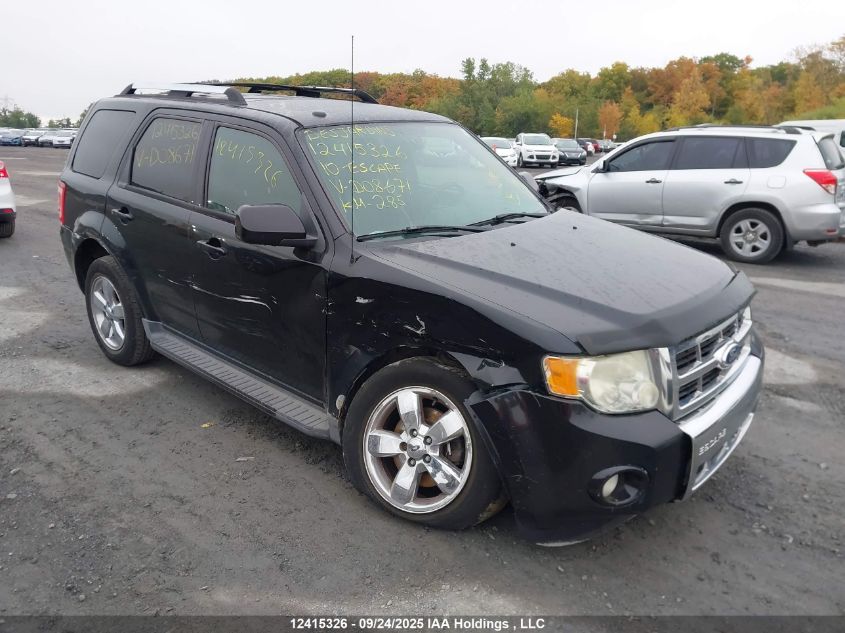 2010 Ford Escape Limited VIN: 1FMCU9EG0AKD08671 Lot: 12415326