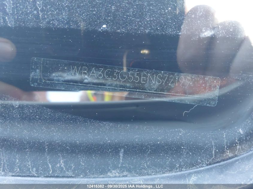 2014 BMW 320 I xDrive VIN: WBA3C3G55ENS72199 Lot: 12415382