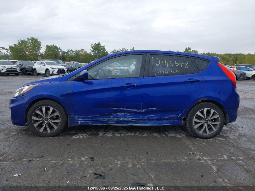 2012 Hyundai Accent VIN: KMHCT5AE7CU014708 Lot: 12415598