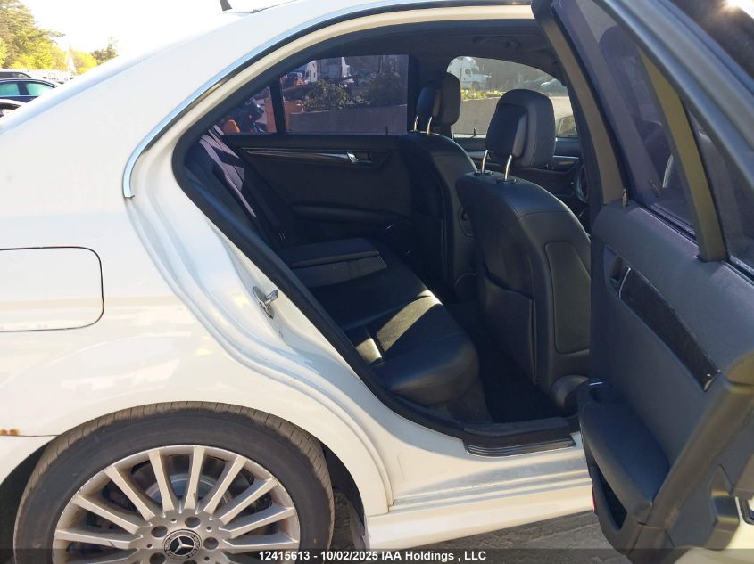 2011 Mercedes-Benz C 250 4Matic VIN: WDDGF8FB6BF537790 Lot: 12415613