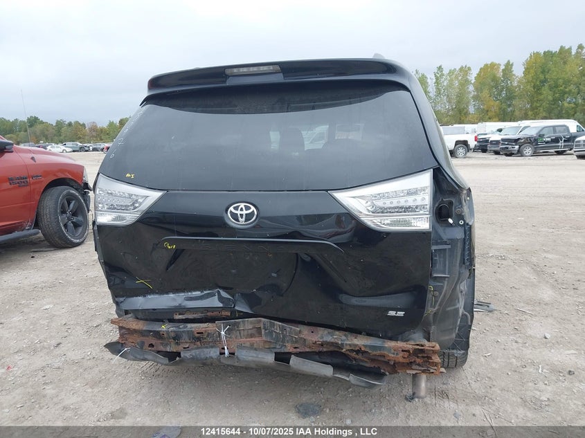 2012 Toyota Sienna 3.5 Se 8 Passenger Black Lot 111012415644 Vin 5TDXK3DC4CS200976