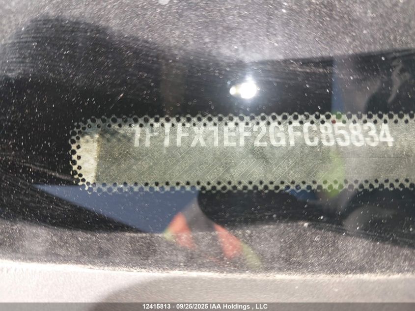 2016 Ford F150 Super Cab VIN: 1FTFX1EF2GFC85834 Lot: 12415813