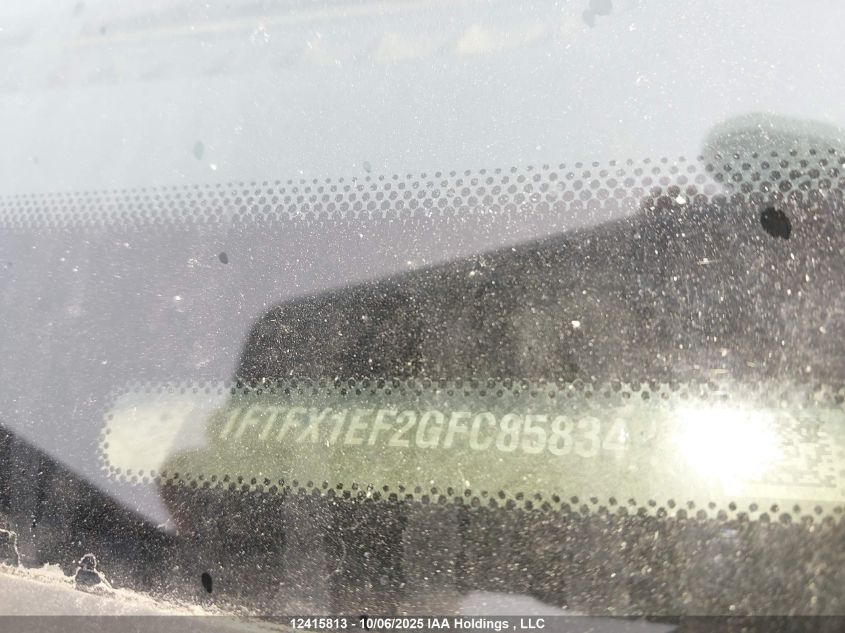 2016 Ford F150 Super Cab VIN: 1FTFX1EF2GFC85834 Lot: 12415813