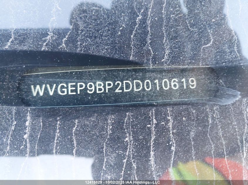 2013 Volkswagen Touareg VIN: WVGEP9BP2DD010619 Lot: 12415829