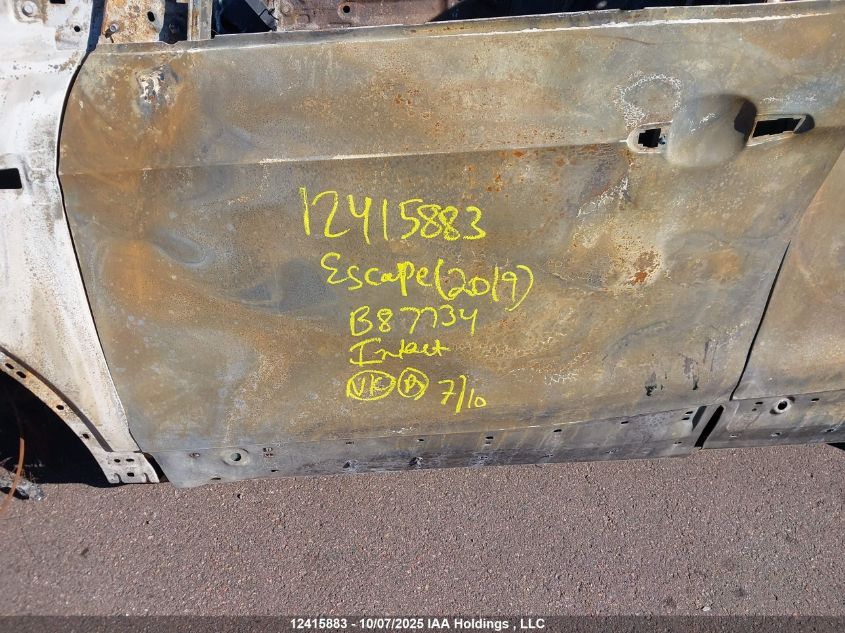 2019 Ford Escape Sel VIN: 1FMCU9HD6KUB87734 Lot: 12415883