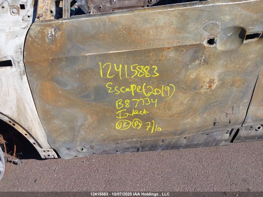 2019 Ford Escape Sel VIN: 1FMCU9HD6KUB87734 Lot: 12415883