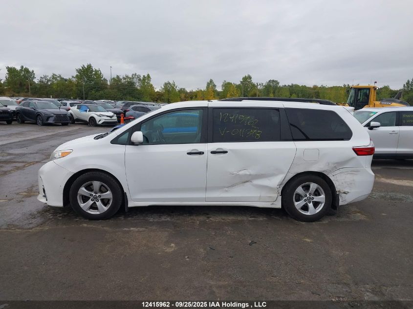 2019 Toyota Sienna VIN: 5TDZZ3DC5KS011398 Lot: 12415962