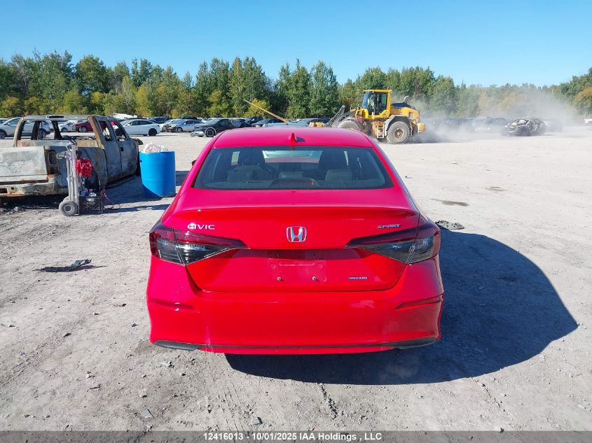 2025 Honda Civic Hybrid VIN: 2HGFE4F83SH005113 Lot: 12416013