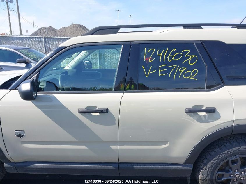 2024 Ford Bronco Sport Big Bend VIN: 3FMCR9B61RRE71902 Lot: 12416030