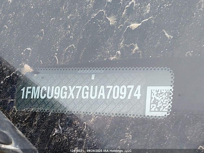 2016 Ford Escape Se VIN: 1FMCU9GX7GUA70974 Lot: 12416031