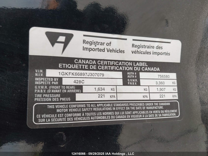 1GKFK66897J307079 2007 GMC YUKON photo no. 18