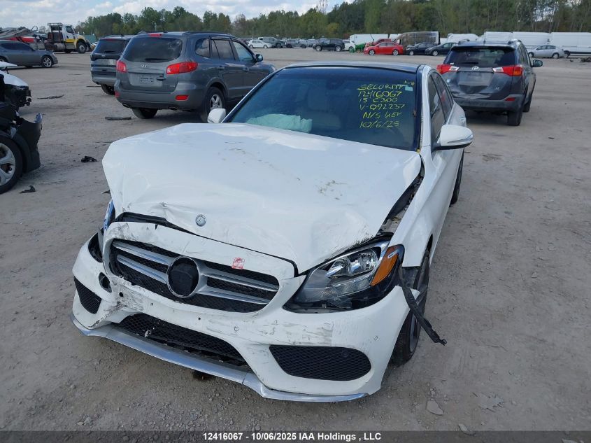 2015 Mercedes-Benz C 300 4Matic VIN: 55SWF4KB6FU092237 Lot: 12416067