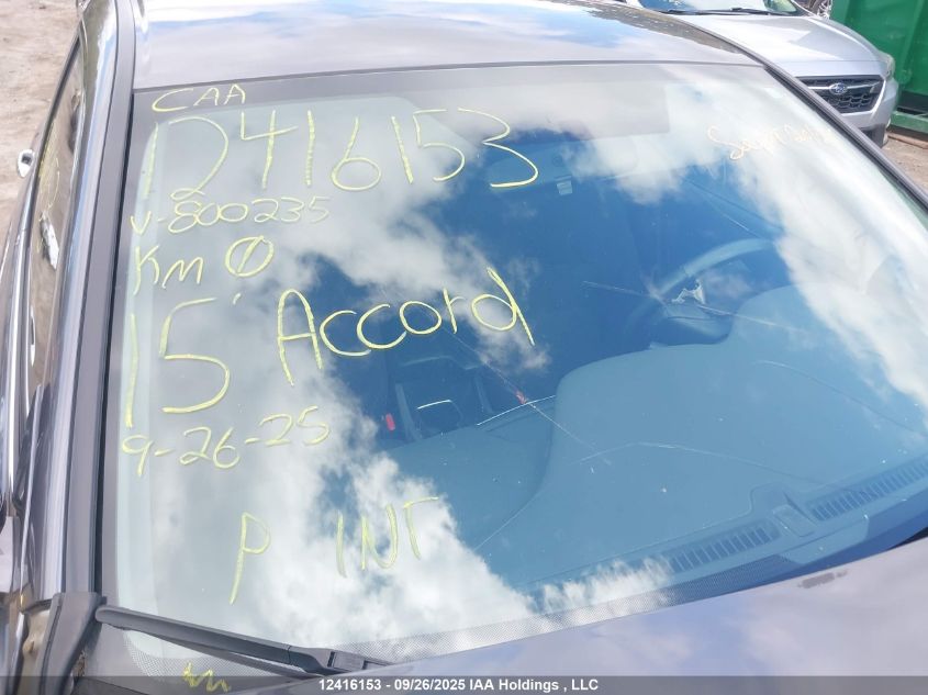 2015 Honda Accord Hybrid VIN: 1HGCR6F3XFA800235 Lot: 12416153