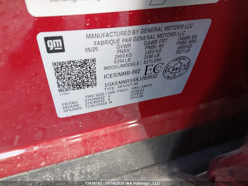 1GKENNRS8SJ283032 2025 GMC ACADIA photo no. 17