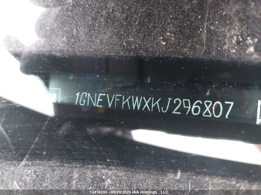 2019 Chevrolet Traverse Ls VIN: 1GNEVFKWXKJ296807 Lot: 12416250