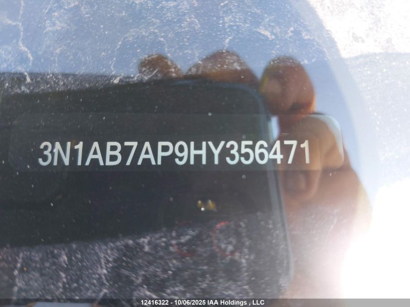 2017 Nissan Sentra VIN: 3N1AB7AP9HY356471 Lot: 12416322