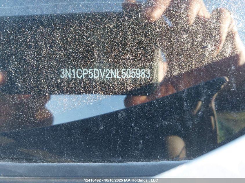 2022 Nissan Kicks Sr VIN: 3N1CP5DV2NL505983 Lot: 12416492