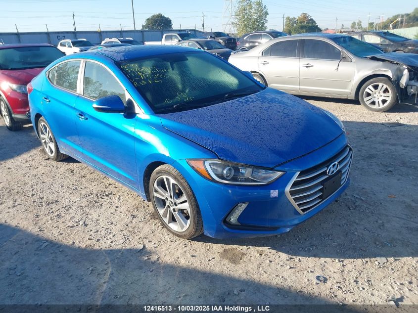 2017 Hyundai Elantra Gls VIN: KMHD84LF2HU119296 Lot: 12416513