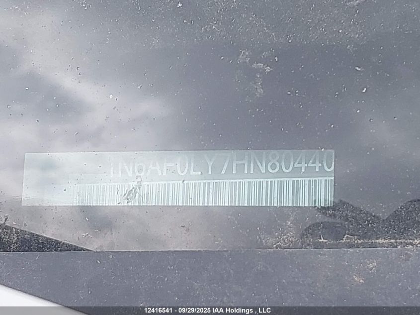 2017 Nissan Nv 2500 S/Sv/2500 Sl/S/Sv/Sl VIN: 1N6AF0LY7HN804408 Lot: 12416541