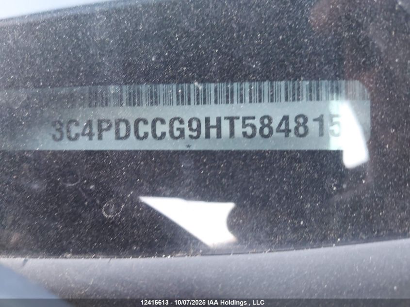 2017 Dodge Journey Sxt VIN: 3C4PDCCG9HT584815 Lot: 12416613