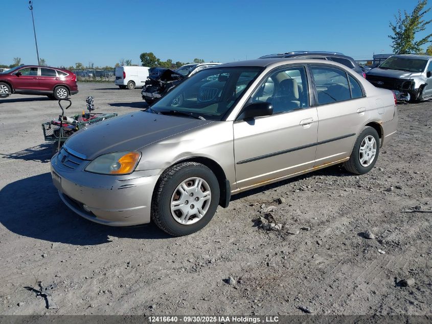 2002 Honda Civic Dx VIN: 2HGES16412H928576 Lot: 12416640