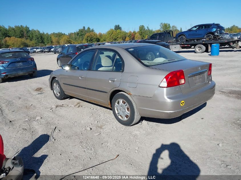 2002 Honda Civic Dx VIN: 2HGES16412H928576 Lot: 12416640