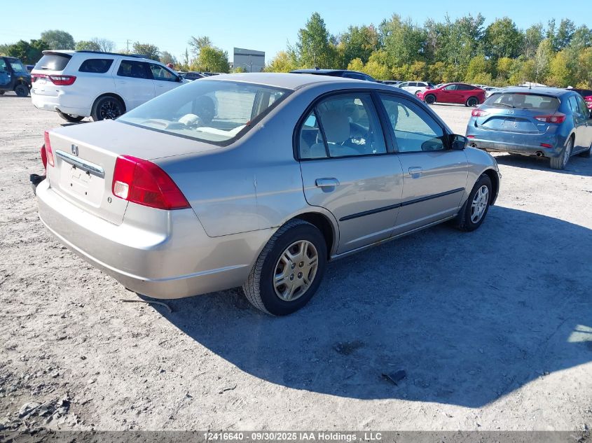 2002 Honda Civic Dx VIN: 2HGES16412H928576 Lot: 12416640