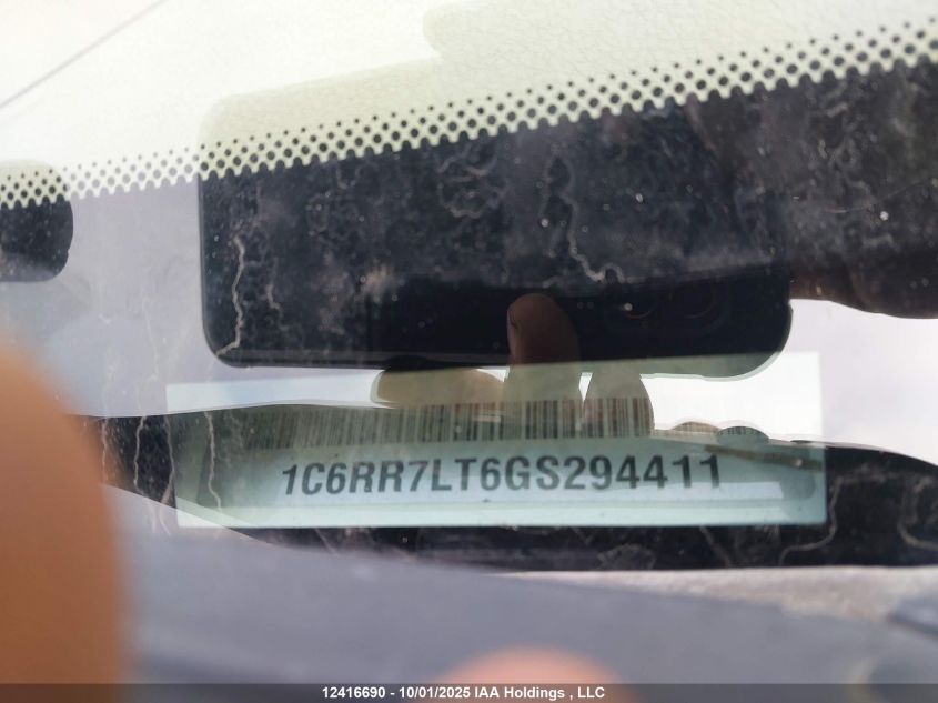2016 Ram 1500 Slt VIN: 1C6RR7LT6GS294411 Lot: 12416690