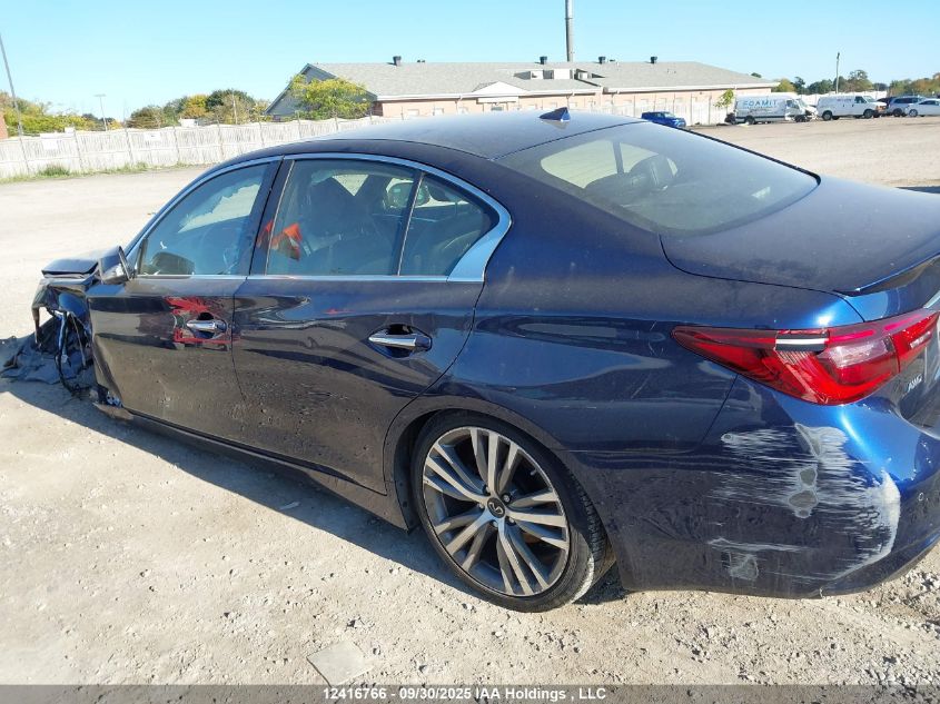 2022 Infiniti Q50 Sensory VIN: JN1EV7CR7NM340016 Lot: 12416766