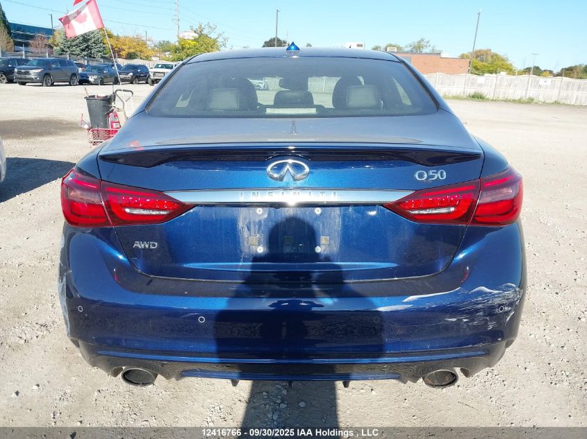 2022 Infiniti Q50 Sensory VIN: JN1EV7CR7NM340016 Lot: 12416766